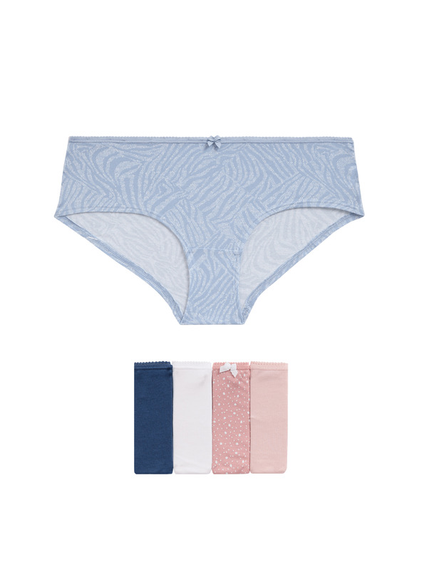 Marks & Spencer Kratke gaćice niskog struka s printom, od pamuka Lycra™, 5 kom. Marks & Spencer plava
