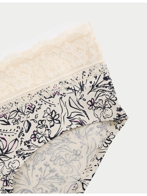 Marks & Spencer Kratke gaćice niskog struka s visokim udjelom pamuka i printom, 5 kom. Marks & Spencer zelena