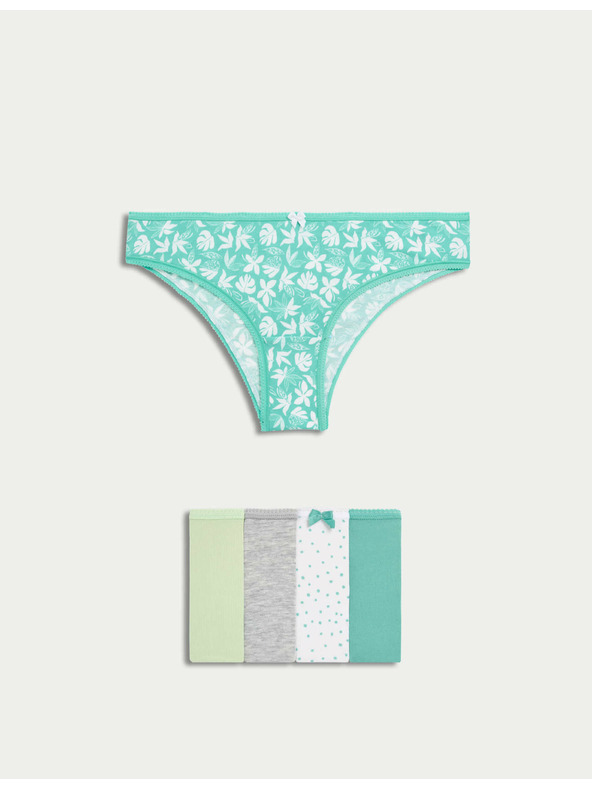 Marks & Spencer Brazilske gaćice s visokim udjelom pamuka i Lycra™ materijalom, 5 kom. Marks & Spencer zelena