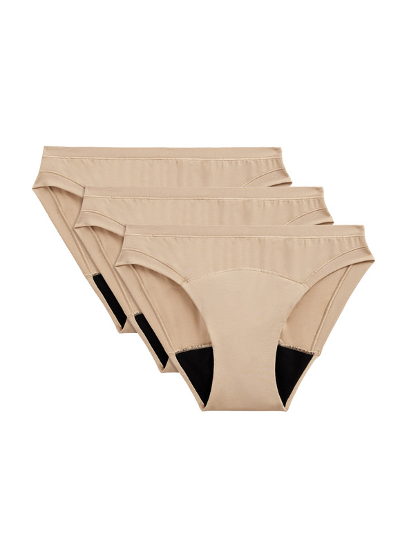 Marks & Spencer Visoko upojne menstruacijske bikini gaćice, 3 kom. Marks & Spencer bež