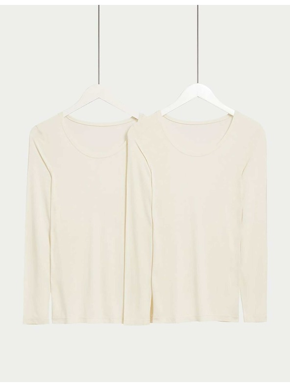 Marks & Spencer Termo majica dugih rukava s tehnologijom Heatgen™, 2 kom Marks & Spencer krem