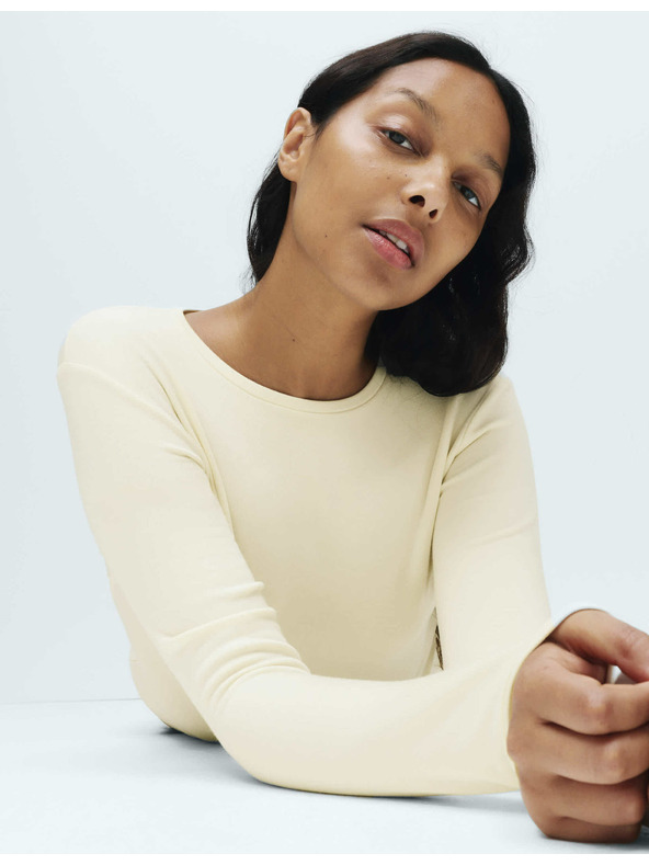 Marks & Spencer Termo majica s ovratником, s tehnologijom Heatgen™, srednja toplina Marks & Spencer krem