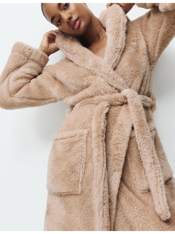 Marks & Spencer Kupaći ogrtač s kapuljačom Marks & Spencer smetanasta