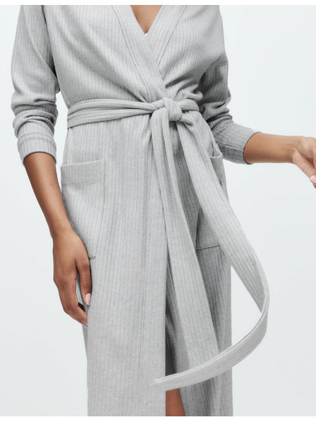 Marks & Spencer Široki rebrasti kupaći ogrtač Marks & Spencer siva
