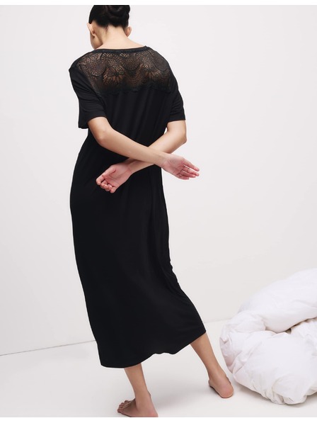 Marks & Spencer Noćna košulja s čipkastim umetkom Marks & Spencer crna