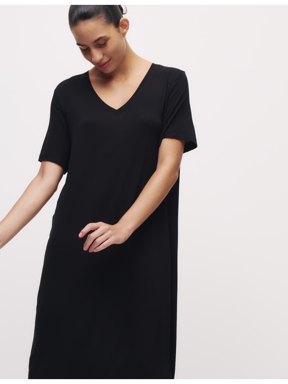 Marks & Spencer Noćna košulja s čipkastim umetkom Marks & Spencer crna