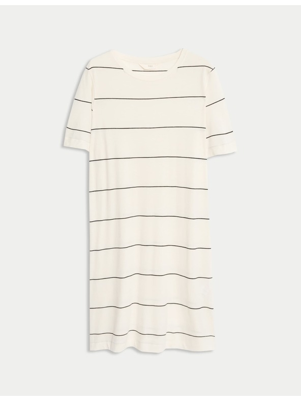 Marks & Spencer Prugasta noćna košulja s tehnologijom Cool Comfort™ Marks & Spencer smetanasta