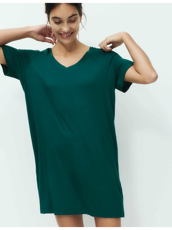 Marks & Spencer Pidžama košulja s čipkom Marks & Spencer zelena