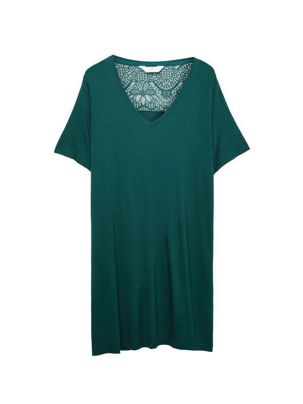 Marks & Spencer Pidžama košulja s čipkom Marks & Spencer zelena