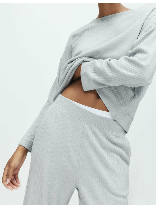 Marks & Spencer Rebrasti donji dio pidžame sa širokim nogavicama Marks & Spencer siva