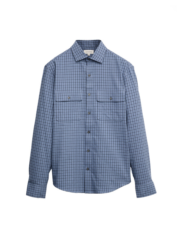 Marks & Spencer Karirana košulja s visokim udjelom pamuka, lagana za glačanje Marks & Spencer plava