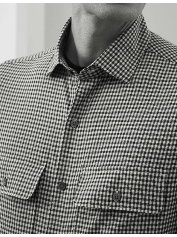 Marks & Spencer Karirana košulja s visokim udjelom pamuka, lagana za glačanje Marks & Spencer bež