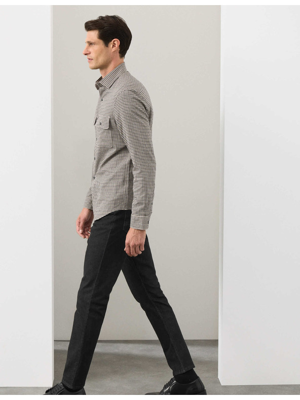 Marks & Spencer Karirana košulja s visokim udjelom pamuka, lagana za glačanje Marks & Spencer bež