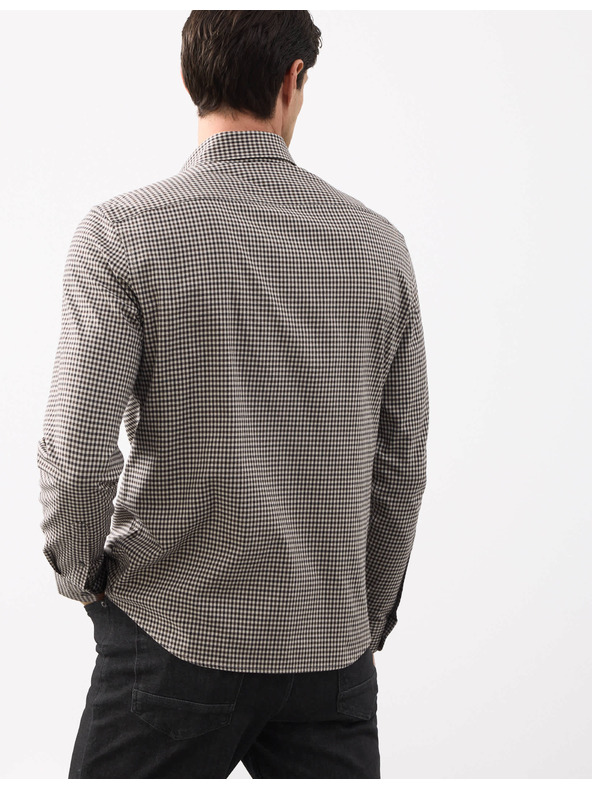 Marks & Spencer Karirana košulja s visokim udjelom pamuka, lagana za glačanje Marks & Spencer bež