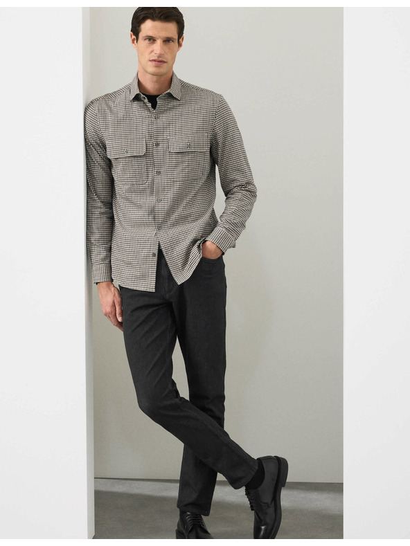 Marks & Spencer Karirana košulja s visokim udjelom pamuka, lagana za glačanje Marks & Spencer bež