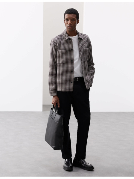 Marks & Spencer Bundokošulja od čiste pamučne tkanine s pepito uzorkom Marks & Spencer siva