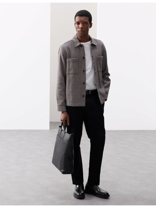 Marks & Spencer Bundokošulja od čiste pamučne tkanine s pepito uzorkom Marks & Spencer siva