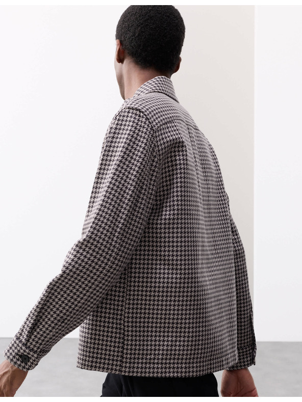 Marks & Spencer Bundokošulja od čiste pamučne tkanine s pepito uzorkom Marks & Spencer siva