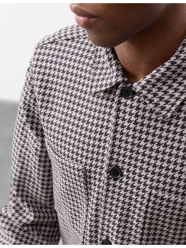 Marks & Spencer Bundokošulja od čiste pamučne tkanine s pepito uzorkom Marks & Spencer siva