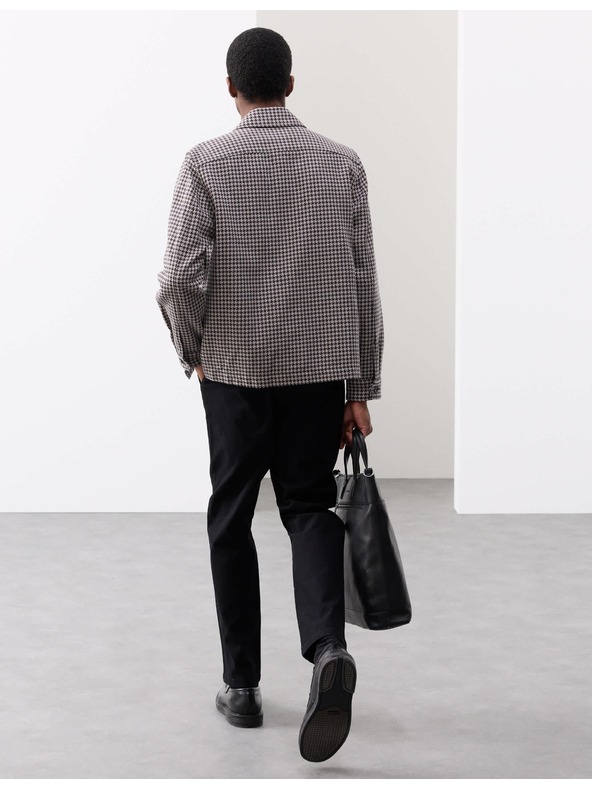 Marks & Spencer Bundokošulja od čiste pamučne tkanine s pepito uzorkom Marks & Spencer siva