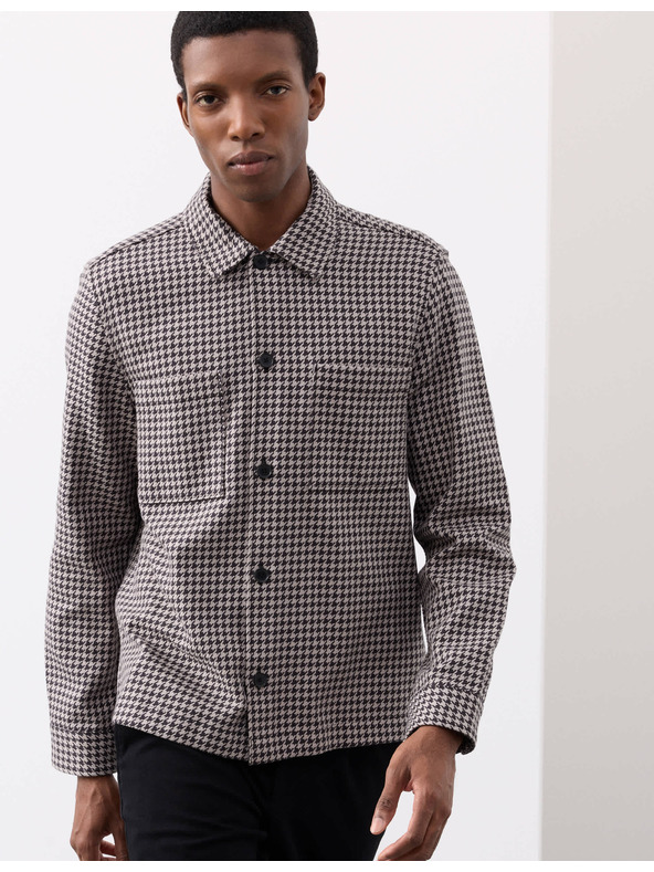 Marks & Spencer Bundokošulja od čiste pamučne tkanine s pepito uzorkom Marks & Spencer siva