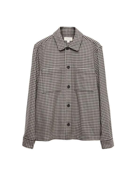 Marks & Spencer Bundokošulja od čiste pamučne tkanine s pepito uzorkom Marks & Spencer siva