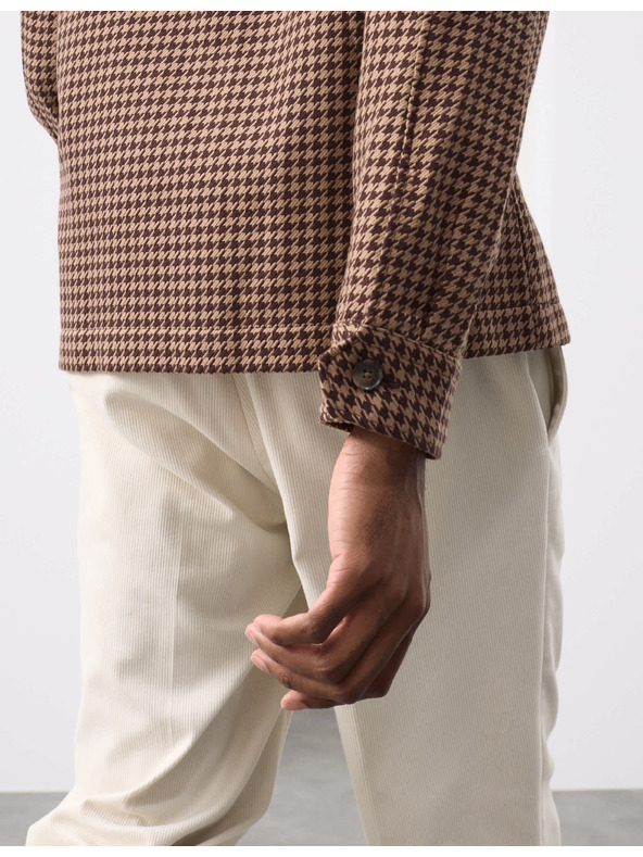 Marks & Spencer Bundokošulja od čiste pamučne tkanine s pepito uzorkom Marks & Spencer smeđa