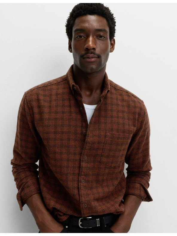 Marks & Spencer Flanelna košulja od čistog pamuka Marks & Spencer smeđa