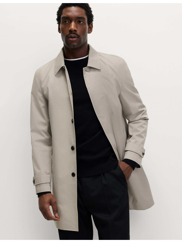 Marks & Spencer Produženi kabanica za kišu od pamučne mješavine Marks & Spencer siva