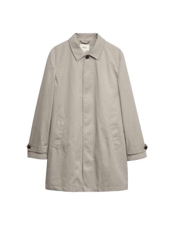 Marks & Spencer Produženi kabanica za kišu od pamučne mješavine Marks & Spencer siva