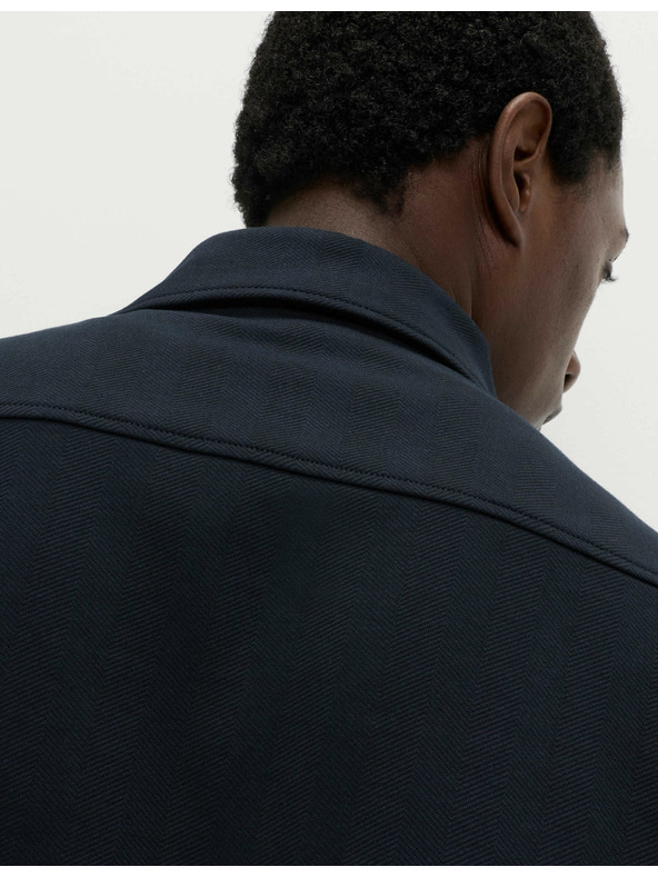 Marks & Spencer Bundokošulja s visokim udjelom pamuka i motivom riblje kosti Marks & Spencer mornarsko plava