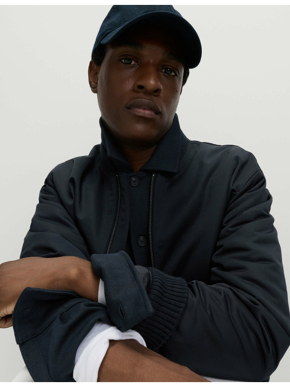 Marks & Spencer Bundokošulja s visokim udjelom pamuka i motivom riblje kosti Marks & Spencer mornarsko plava