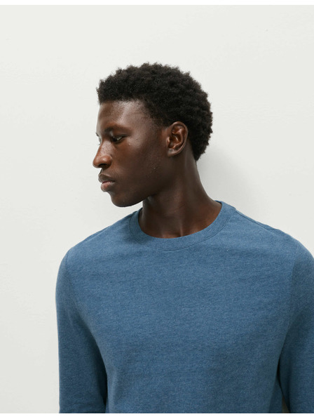 Marks & Spencer Čisto pamučna majica dugih rukava, meka na dodir Marks & Spencer plava