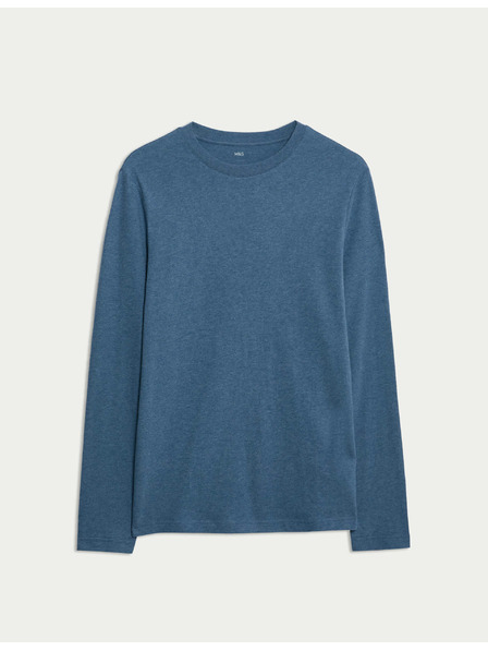Marks & Spencer Čisto pamučna majica dugih rukava, meka na dodir Marks & Spencer plava