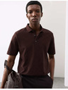 Marks & Spencer Polo majica s geometrijskim printom, od 100% pamuka Marks & Spencer smeđa