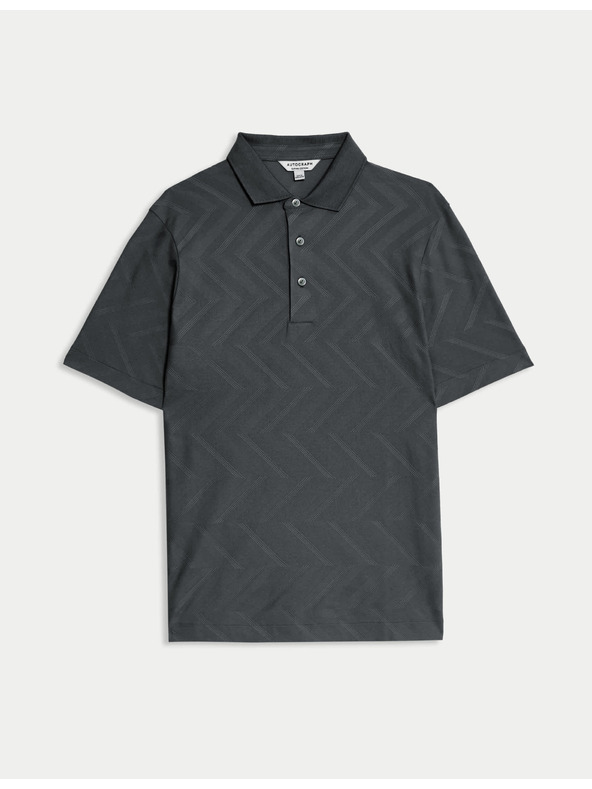 Marks & Spencer Polo majica s geometrijskim printom, od 100% pamuka Marks & Spencer siva