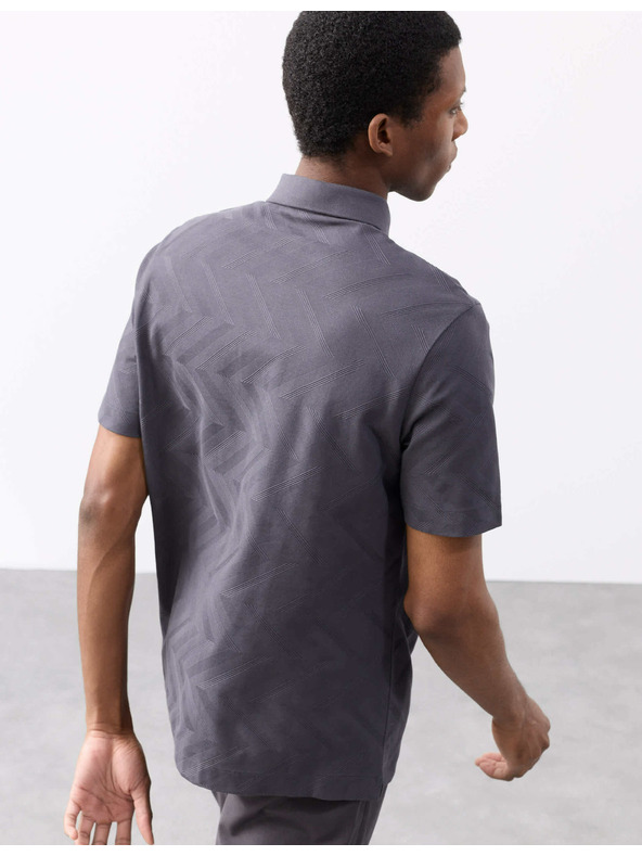 Marks & Spencer Polo majica s geometrijskim printom, od 100% pamuka Marks & Spencer siva