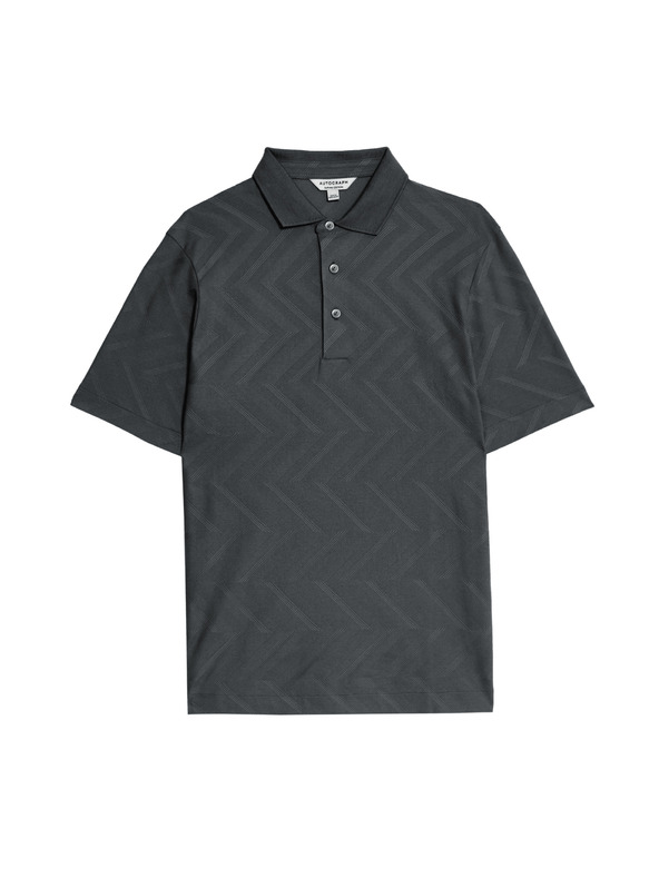 Marks & Spencer Polo majica s geometrijskim printom, od 100% pamuka Marks & Spencer siva