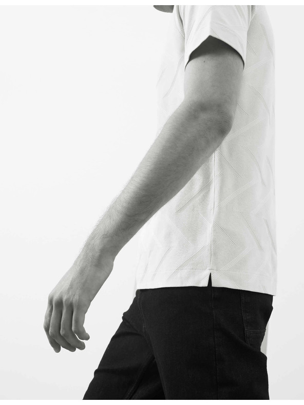 Marks & Spencer Polo majica s geometrijskim printom, od 100% pamuka Marks & Spencer krem