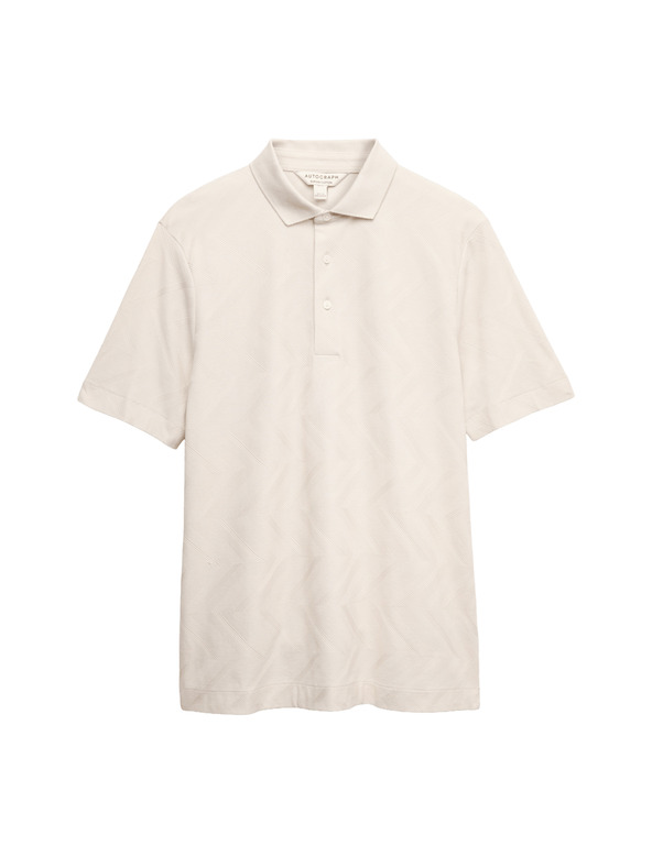 Marks & Spencer Polo majica s geometrijskim printom, od 100% pamuka Marks & Spencer krem