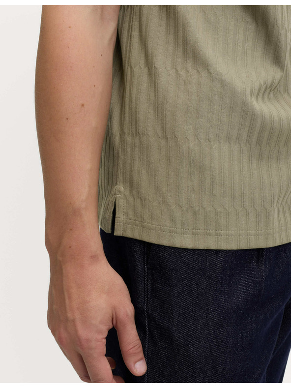 Marks & Spencer Žakard polo majica s visokim udjelom pamuka i zatvaračem Marks & Spencer zelena