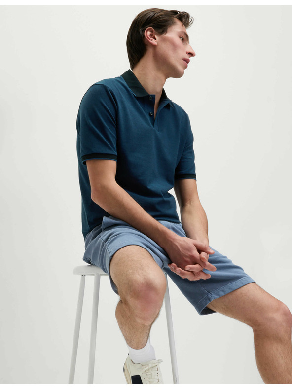 Marks & Spencer Ultimate Marks & Spencer Pique polo majica s naglašenim rubovima plave boje
