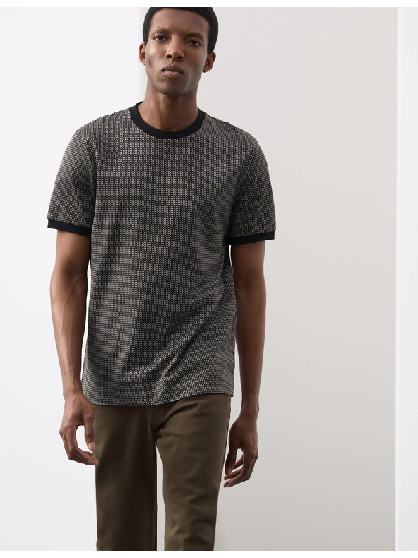 Marks & Spencer Žakard majica od čiste pamučne tkanine Marks & Spencer crna