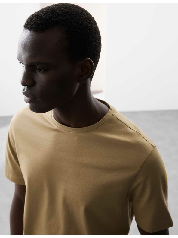 Marks & Spencer Majica od premium pamučne tkanine, uski kroj Marks & Spencer smeđa