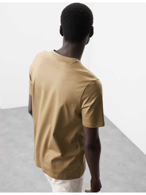 Marks & Spencer Majica od premium pamučne tkanine, uski kroj Marks & Spencer smeđa