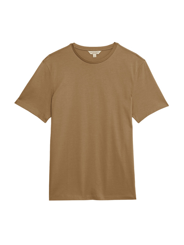 Marks & Spencer Majica od premium pamučne tkanine, uski kroj Marks & Spencer smeđa