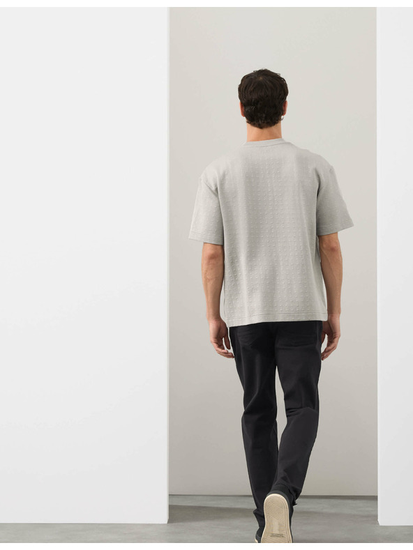 Marks & Spencer Žakard majica Scuba s visokim udjelom pamuka Marks & Spencer siva