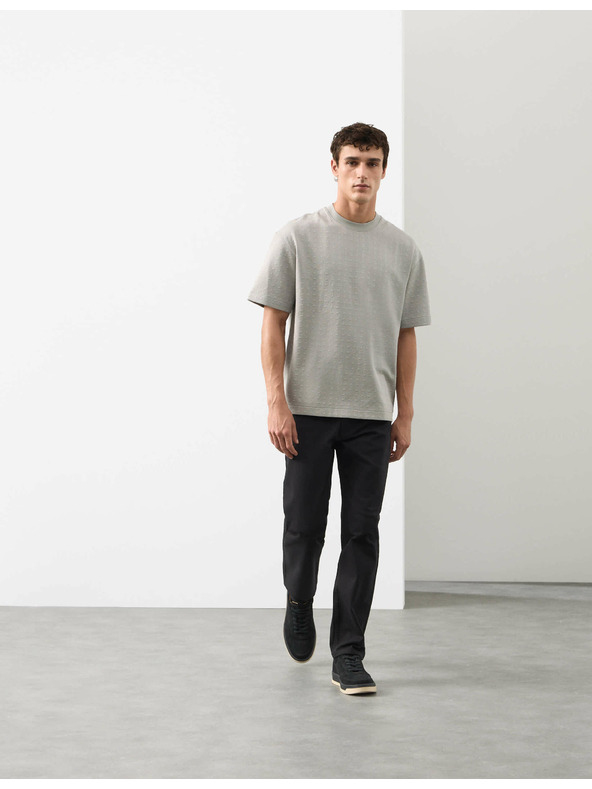 Marks & Spencer Žakard majica Scuba s visokim udjelom pamuka Marks & Spencer siva