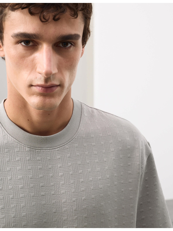 Marks & Spencer Žakard majica Scuba s visokim udjelom pamuka Marks & Spencer siva