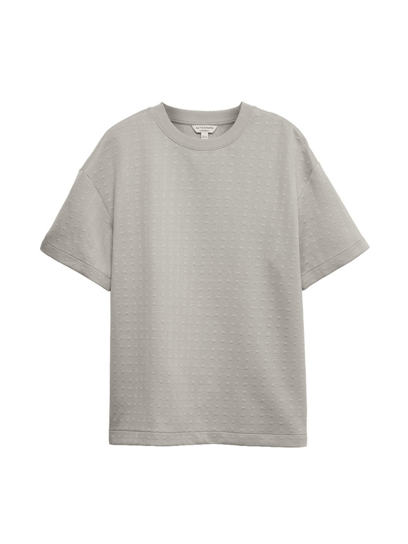 Marks & Spencer Žakard majica Scuba s visokim udjelom pamuka Marks & Spencer siva